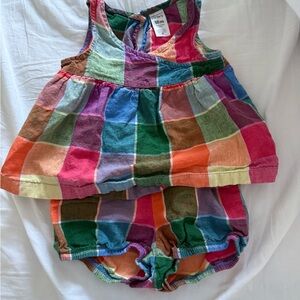 Carter's Multicolor Plaid Matching Set